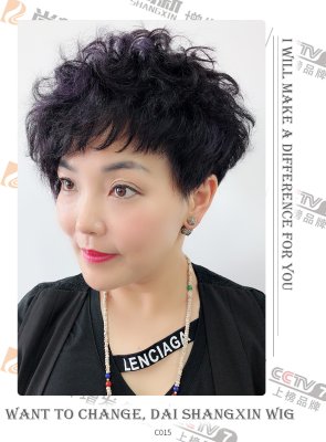 全真发 手织款经典时尚款假发（郑启示老师修剪）